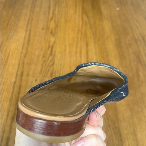 Stubbs & Wootton Palm Beach Denim Canvas Slip On Pirate Skull Cross bone Mules - Picture 2 of 10